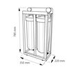 Σύστημα Φίλτρου Big Blue 20'' BBCBKDFCBLS20 της Aqua Filter με Διατομή Παροχής 1''
