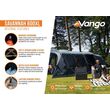 VANGO Savannah 600XL, Οικογενειακή σκηνή 6 ατόμων, 700 x 380 x 210(ύψος) cm, TEVSAVANN000002 /Deep Blue