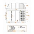 VANGO Savannah 600XL, Οικογενειακή σκηνή 6 ατόμων, 700 x 380 x 210(ύψος) cm, TEVSAVANN000002 /Deep Blue