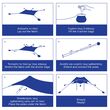 SALTY TRIBE Aeolians Blackout Beach Elastic Tent 300x250 cm, Τέντα Παραλίας με Προστασία UV, TRI-088 /Royal Blue