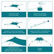 SALTY TRIBE Aeolians Blackout Beach Elastic Tent 300x250 cm, Τέντα Παραλίας με Προστασία UV, TRI-087 /Teal