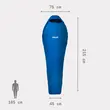 MILLET Baikal 750 Regular, Καλοκαιρινός Yπνόσακος με Δεξιό Φερμουάρ (D), MIC1133_N4333D /Blue