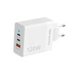 Αντάπτορας φόρτισης Fast Charge με 3 θύρες USB-A & Type-C - 120W - CX-180B - 271801 - White
