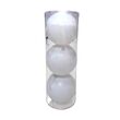 Σετ Χριστουγεννιάτικες μπάλες - 12cm - 3pcs - 326123 - White