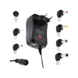 Τροφοδοτικό μετασχηματιστής με ρυθμιστή τάσης 6 βύσματα και θύρα USB - 30W - 812990