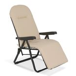 Πολυθρόνα 6 Θέσεων Μαύρου Σκελετού Μαξιλάρι Άμμου 15639