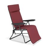 Πολυθρόνα 6 Θέσεων Μαύρου Σκελετού Μπορντώ Μαξιλάρι 15643