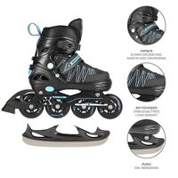 Αυξομειούμενα Roller NH11912 A 2σε1 Μαύρο/Μπλε Small(31-34) IN-LINE SKATES/HOCKEY ICE SKATES