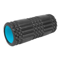 AMILA Foam Roller Plexus Φ14x33cm Μαύρο/Γαλάζιο