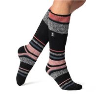 H.H. LADIES HEAT HOLDERS SKI SOCKS CH/BL/PUR. 5866