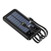 Powerbank με ηλιακό πάνελ - 4in1 - 10.000mah - KJ495 - 810378 - Black