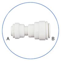 Κούμπωμα Ασφαλείας Ευθείας AQ-A5UC4-W in-line 3/8″ – 1/4″ για Φίλτρα Νερού