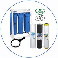Σύστημα Φίλτρου Big Blue 20'' BBPSCSTCBLS20 της Aqua Filter με Διατομή Παροχής 1''