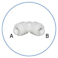 Κούμπωμα Ασφαλείας Γωνιακό in-line 3/8" σε in-line 3/8" για Φίλτρα Νερού AQ-A5UE5-W