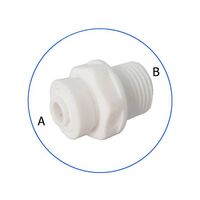 Κούμπωμα Ασφαλείας AP-F34IN14 με Αρσενικό πάσο 3/4'' σε ταχυσύνδεσμο in-line 1/4″ της Aqua Pure