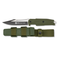 ΜΑΧΑΙΡΙ K25 tactical knife. Green rubber grip bl.11.5cm, 32758