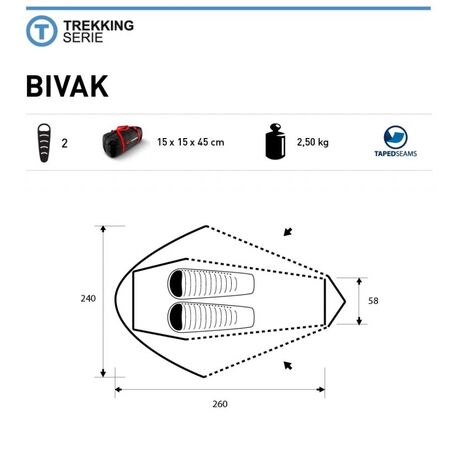 Σκηνή 2 Ατόμων Trimm Bivak Μοντέλο 2017