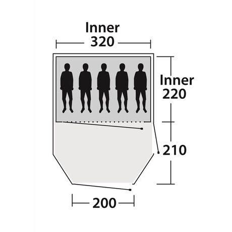 Σκηνή 5 Ατόμων Outwell Prescot 500