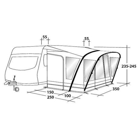 Σκηνή Τροχόσπιτων Outwell CORSAIR 350SA Μοντέλο 2017