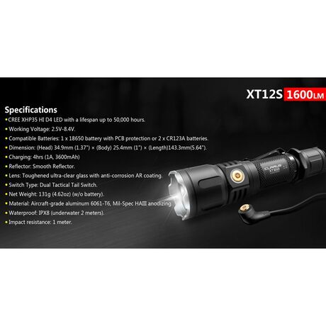 Φακός Χειρός Klarus XT12S