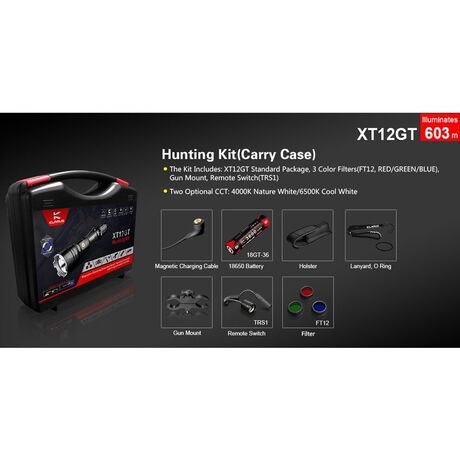 Φακός Χειρός Klarus XT12GT Hunting Kit Natural White
