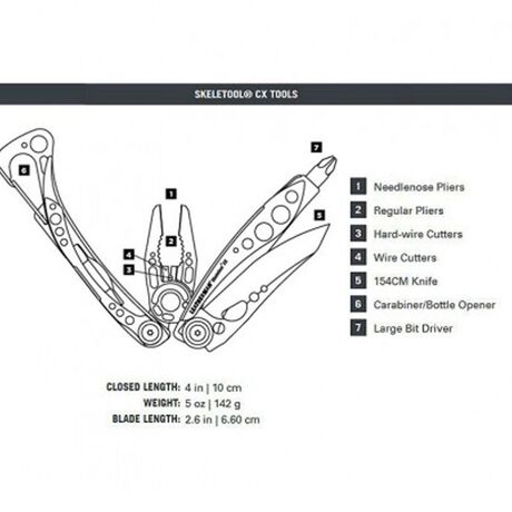 Πολυεργαλείο Leatherman Skeletool CX