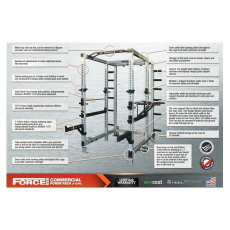 F‑CPR Force USA Commercial Power Rack