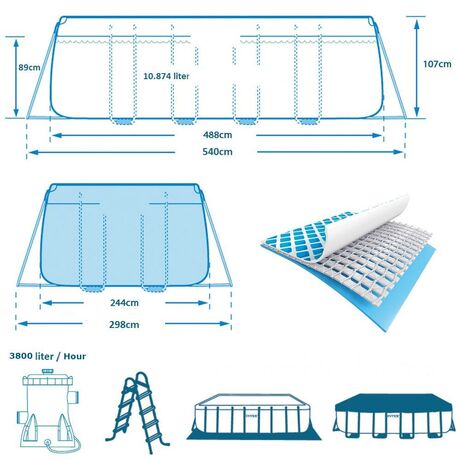 Πισίνα Intex Prism Frame™ Rectangular Κωδ. 26778NP (28318)