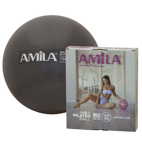 Μπάλα Pilates 25cm  Μαύρη Amila Κωδικός 95817