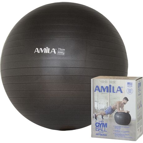 Μπάλα Γυμναστικής Gymball 75cm AMILA Γκρι Κωδ. 95867