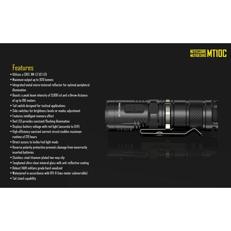 ΦΑΚΟΣ LED NITECORE MULTI TASK MT10C