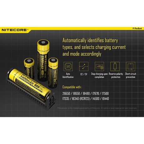 ΦΟΡΤΙΣΤΗΣ NITECORE F1, μίας θέσης + flex bank