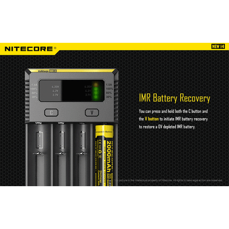 ΦΟΡΤΙΣΤΗΣ NITECORE i4, Τεσσάρων Θέσεων, New