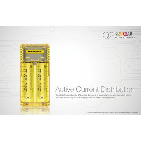 ΦΟΡΤΙΣΤΗΣ NITECORE Q2, Quick charger, 2A, Lemonade
