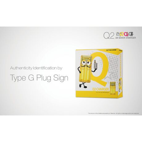 ΦΟΡΤΙΣΤΗΣ NITECORE Q2, Quick charger, 2A, Lemonade