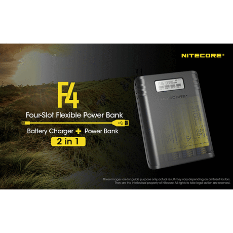 ΦΟΡΤΙΣΤΗΣ NITECORE F4, 4 θέσεων + flexible Powerbank