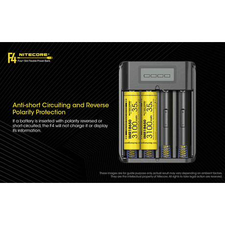 ΦΟΡΤΙΣΤΗΣ NITECORE F4, 4 θέσεων + flexible Powerbank