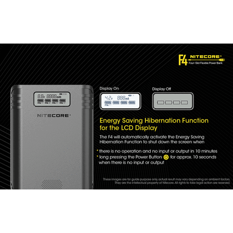 ΦΟΡΤΙΣΤΗΣ NITECORE F4, 4 θέσεων + flexible Powerbank