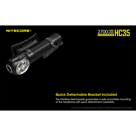 ΦΑΚΟΣ LED NITECORE HEADLAMP HC35, Rechargable 2700Lumens + 4000ma 21700 batt