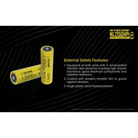 ΜΠΑΤΑΡΙΑ NITECORE 21700/ 5000mAh / HPΙ