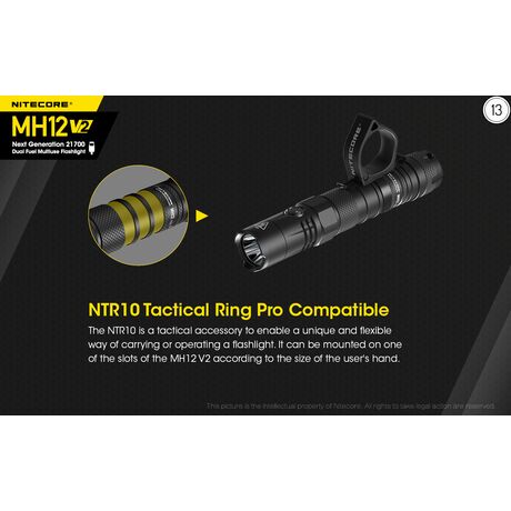 Φακός Led Nitecore Multi Task Hybrid MH12V2