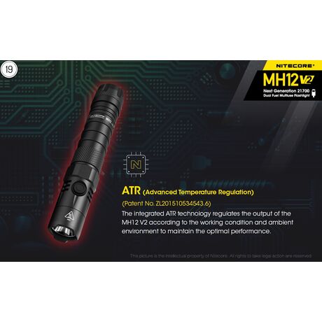 Φακός Led Nitecore Multi Task Hybrid MH12V2