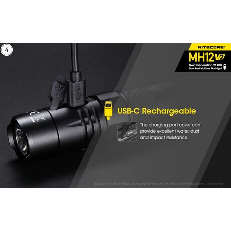 Φακός Led Nitecore Multi Task Hybrid MH12V2