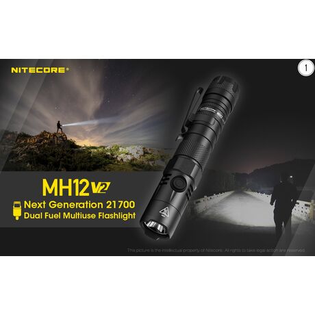 Φακός Led Nitecore Multi Task Hybrid MH12V2