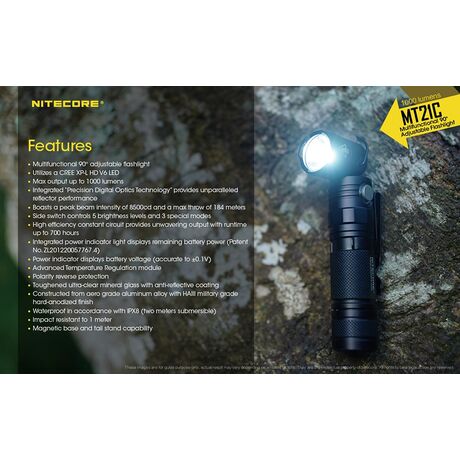 Φακός Χειρός Led Nitecore Multi Task MT21C