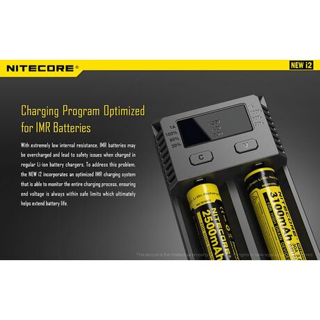 Φορτιστής Μπαταριών 2 Θέσεων NiteCore IntelliCharger New i2