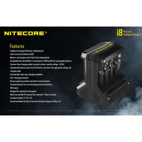 Φορτιστής Μπαταριών Nitecore i8