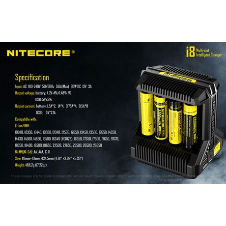 Φορτιστής Μπαταριών Nitecore i8