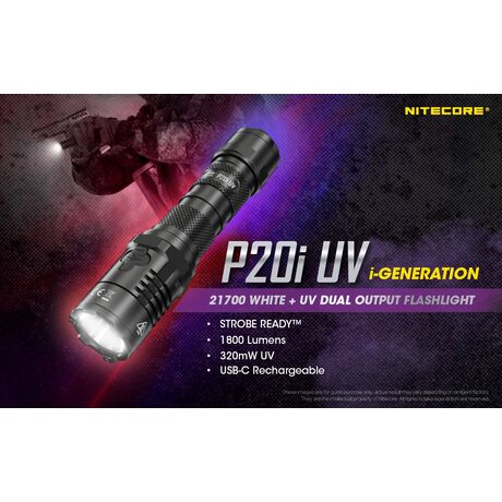 ΦΑΚΟΣ LED NITECORE PRECISE P20I UV, Tactical, Strobe Ready