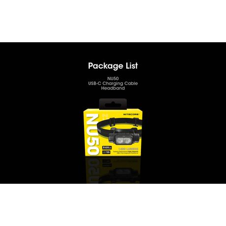 ΦΑΚΟΣ LED NITECORE HEADLAMP NU50, 1400Lm , 4000ma